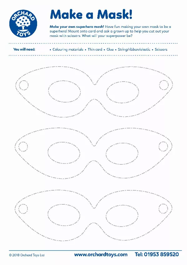 Make a Mask Activity Sheet